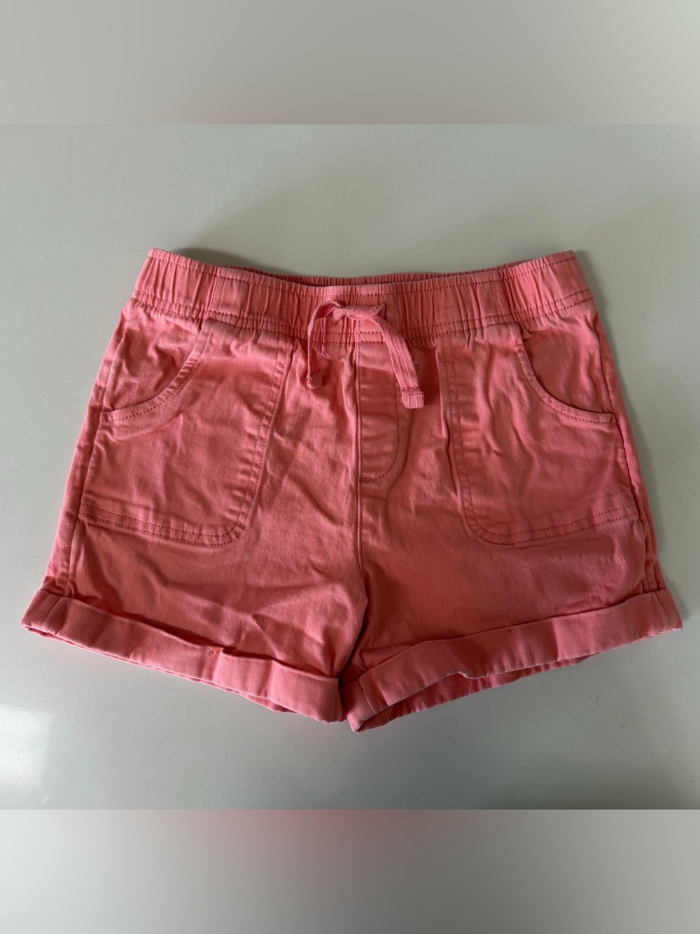 Girls wonder nation Coral Pink Elastic Waist Shorts